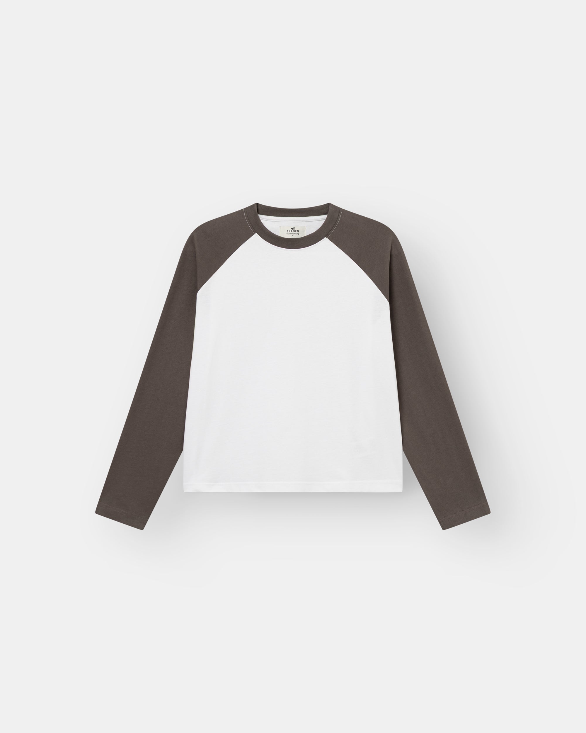 Raglan Longsleeve T-shirt White/Grey dame
